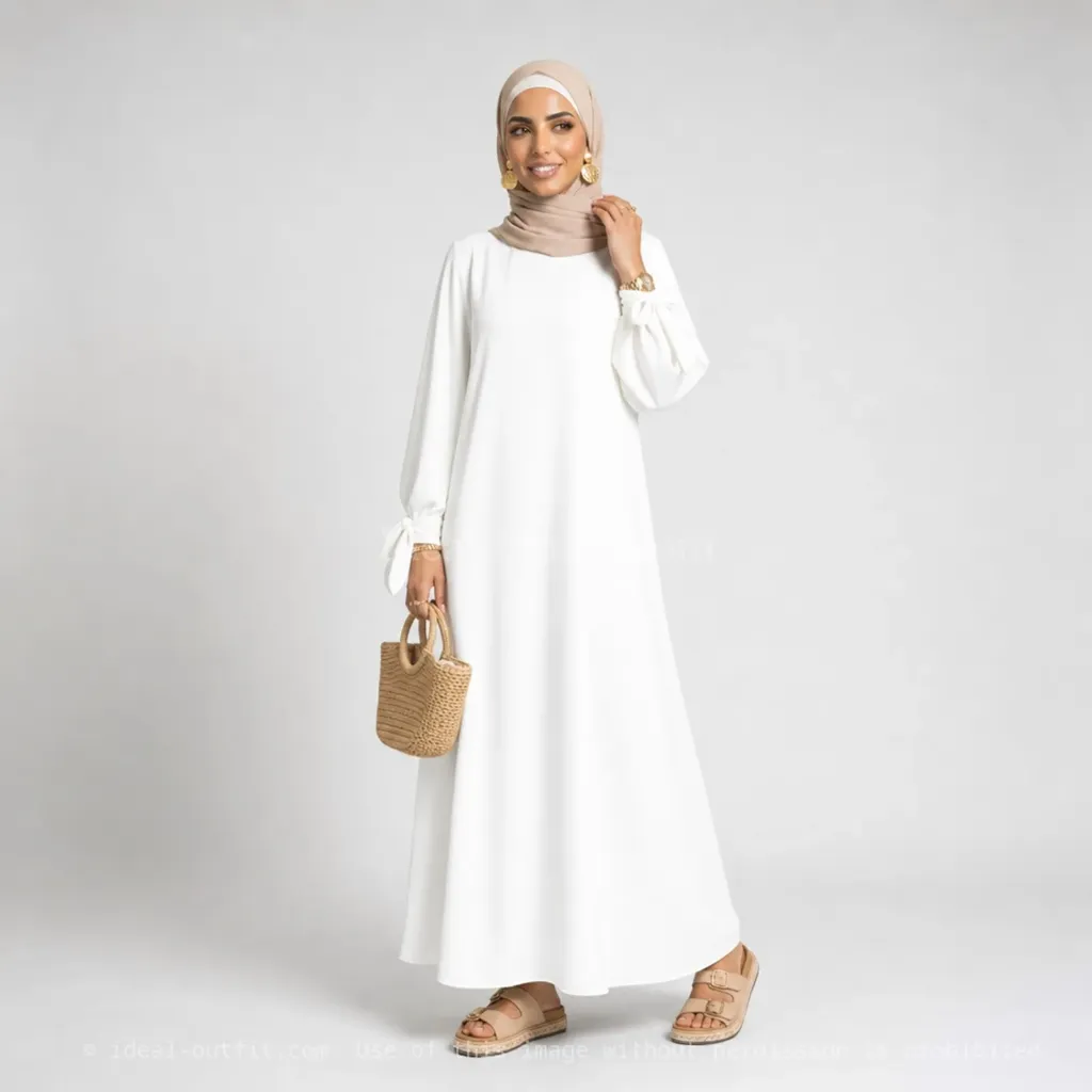 Abaya en soie de Médine REF: RO2378PK