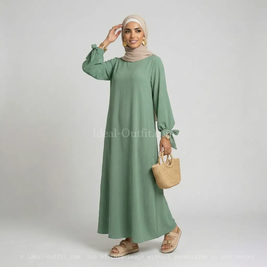 Abaya en soie de Médine REF: 2378PK