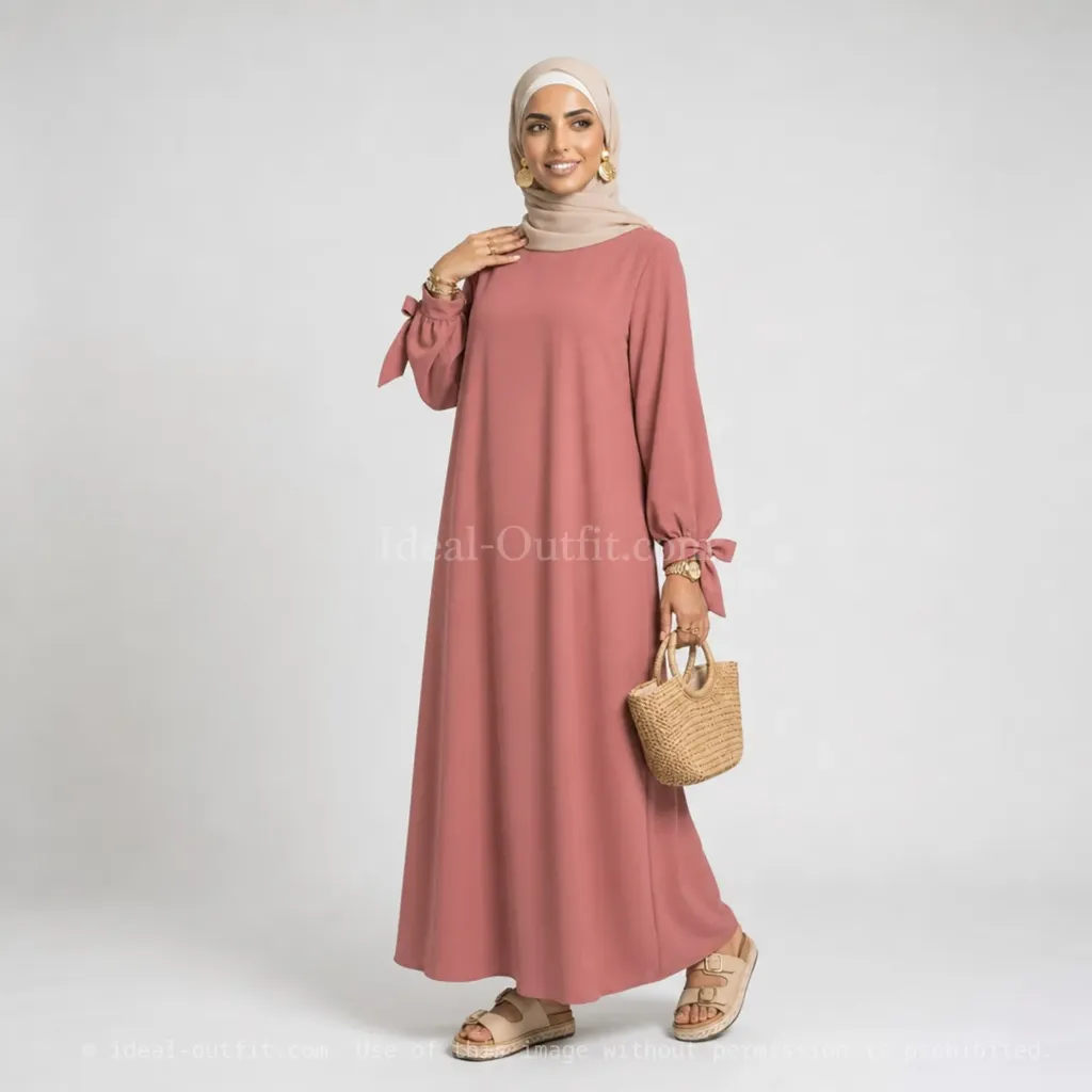 Abaya en soie de Médine REF: RO2378PK