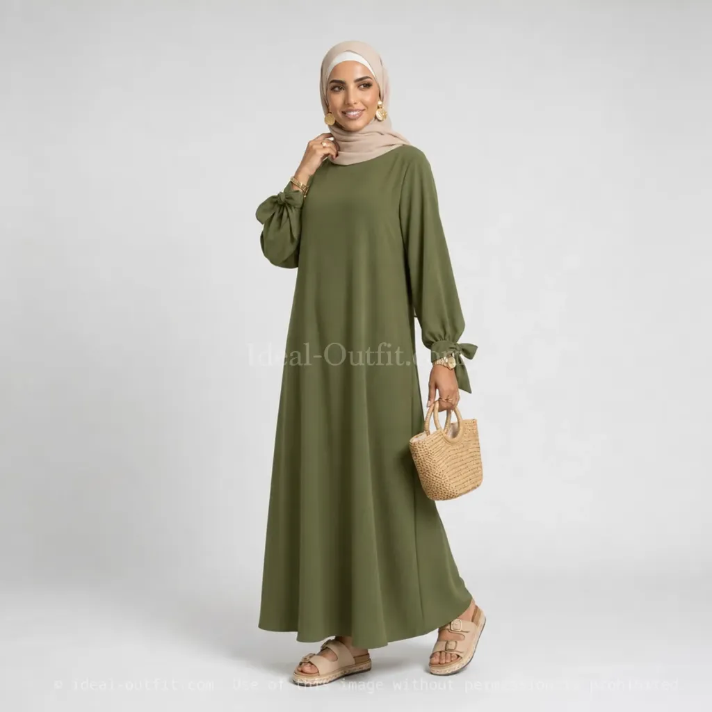 Abaya en soie de Médine REF: RO2378PK
