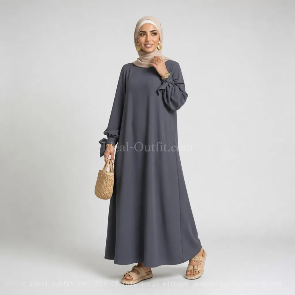 Abaya en soie de Médine REF: 2378PK