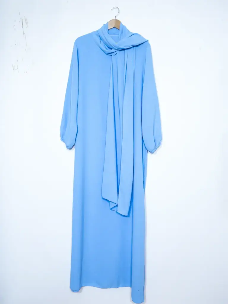 Abaya avec voile intégré en jazz REF: Ro2338jazz