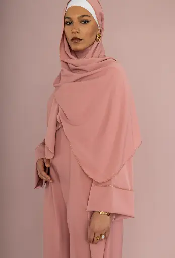 Abaya en soie de Médine pour femme ref:Ro2377pk