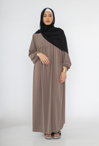 Abaya longue en soie de Médine REF: RO2326PK