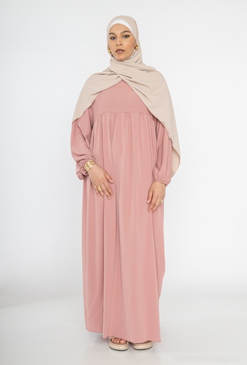 Abaya longue en soie de Médine REF: RO2379PK