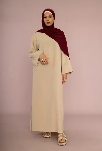 Abaya en imitation lin REF: Ro2352xlm