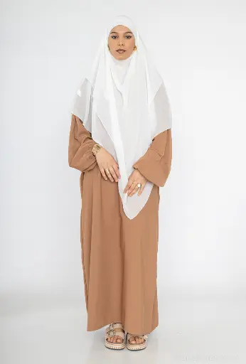 Abaya longue large en soie médine ref:Ro2303pk